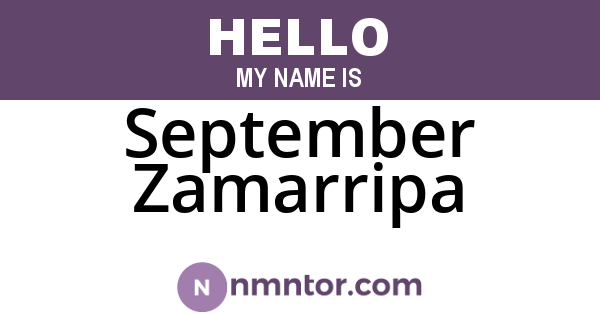 September Zamarripa
