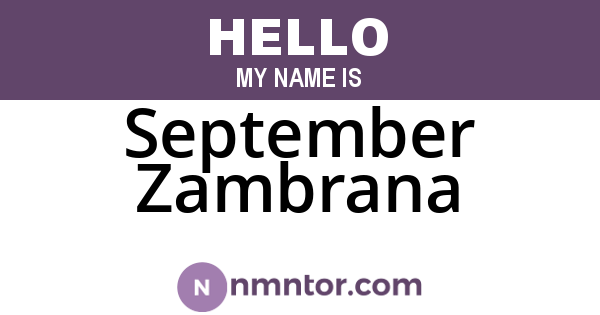 September Zambrana
