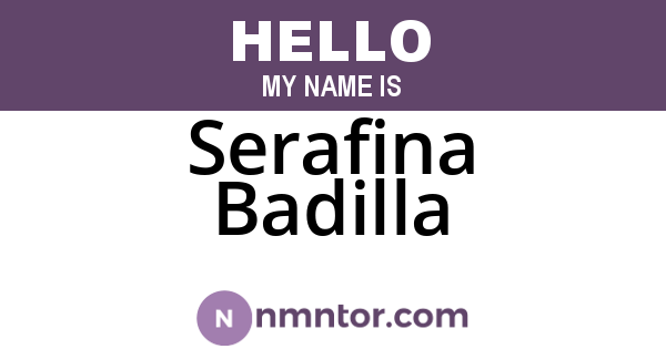 Serafina Badilla