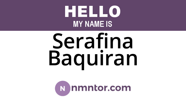 Serafina Baquiran