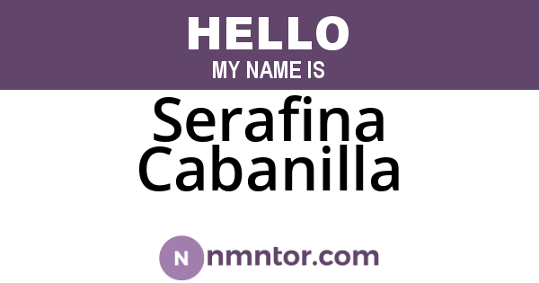 Serafina Cabanilla
