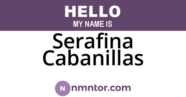 Serafina Cabanillas