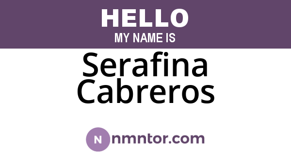 Serafina Cabreros