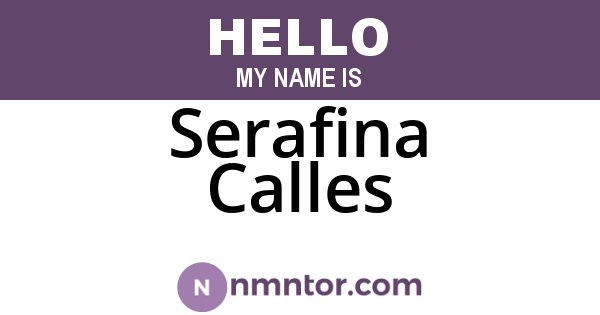 Serafina Calles
