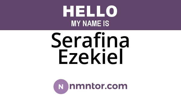 Serafina Ezekiel