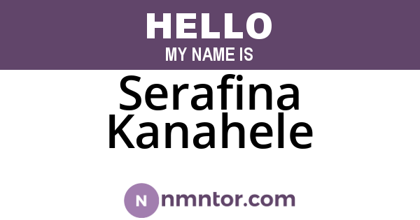 Serafina Kanahele