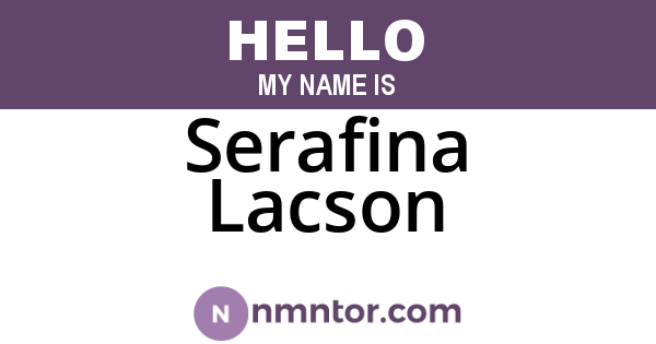 Serafina Lacson