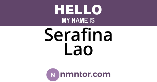 Serafina Lao