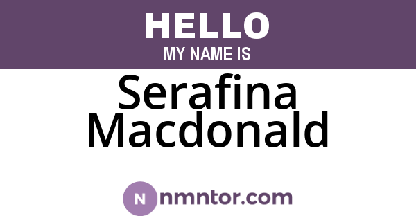 Serafina Macdonald