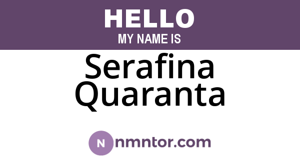 Serafina Quaranta