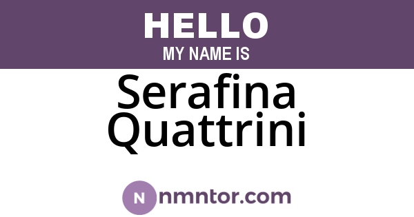 Serafina Quattrini