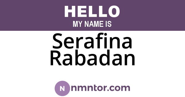 Serafina Rabadan