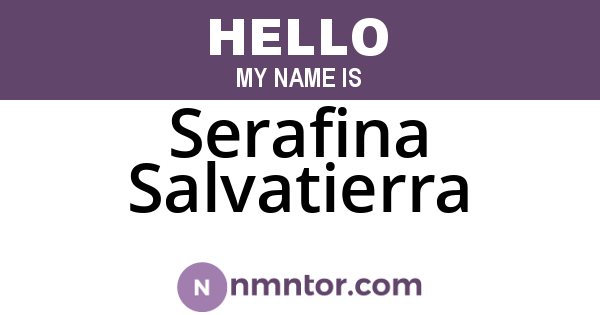 Serafina Salvatierra