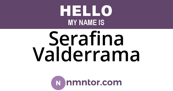 Serafina Valderrama