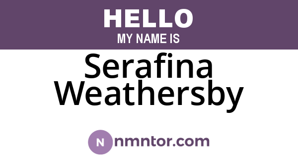 Serafina Weathersby