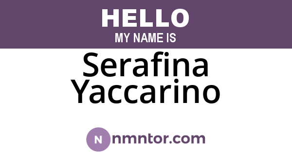 Serafina Yaccarino