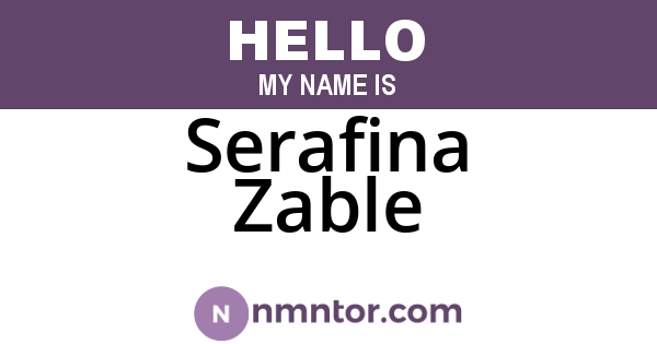 Serafina Zable