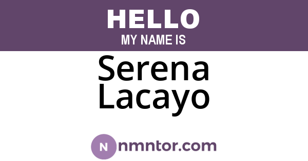 Serena Lacayo