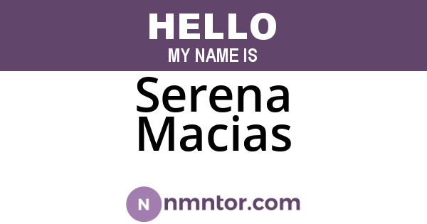 Serena Macias