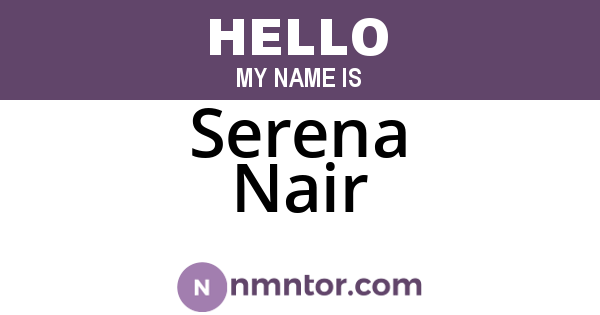 Serena Nair