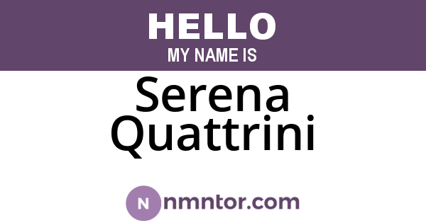Serena Quattrini