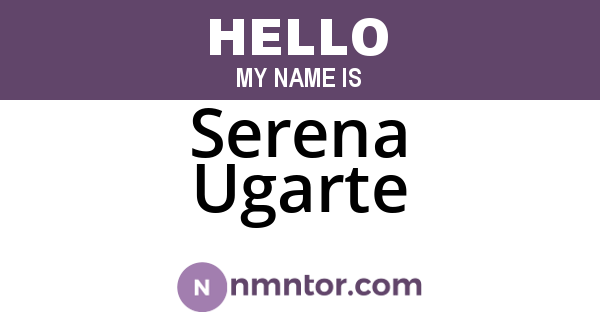 Serena Ugarte