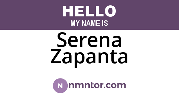 Serena Zapanta