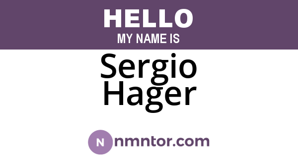 Sergio Hager