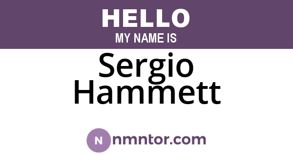 Sergio Hammett