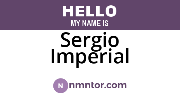 Sergio Imperial