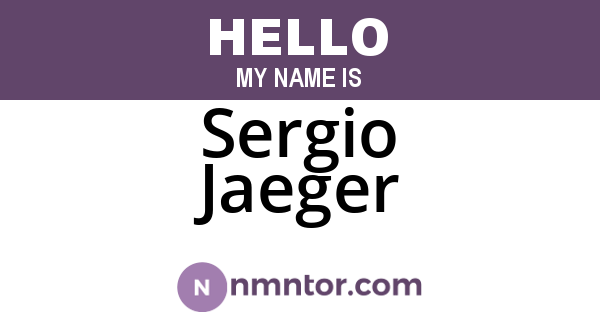 Sergio Jaeger