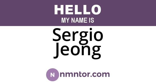 Sergio Jeong