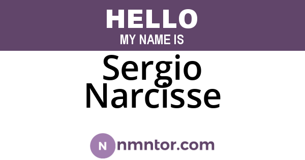 Sergio Narcisse
