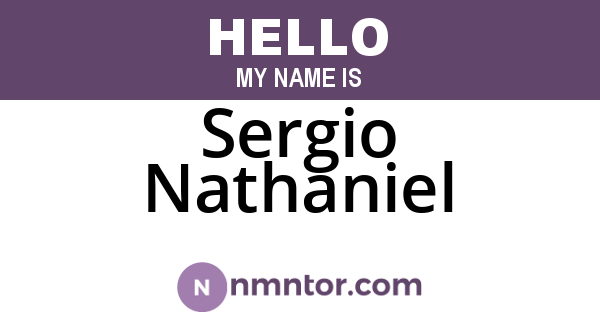 Sergio Nathaniel