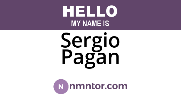 Sergio Pagan