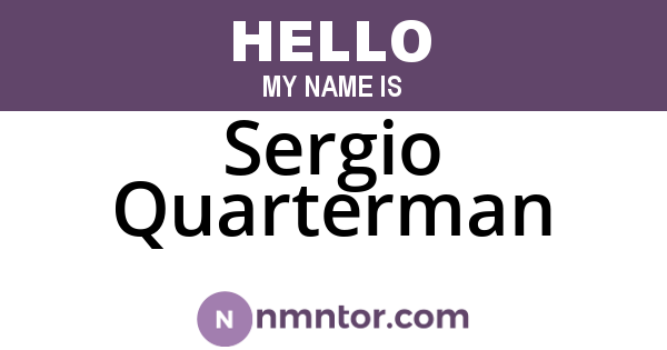 Sergio Quarterman