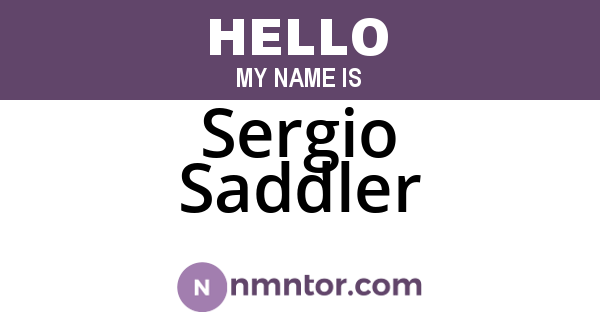 Sergio Saddler