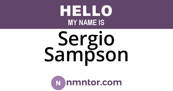 Sergio Sampson