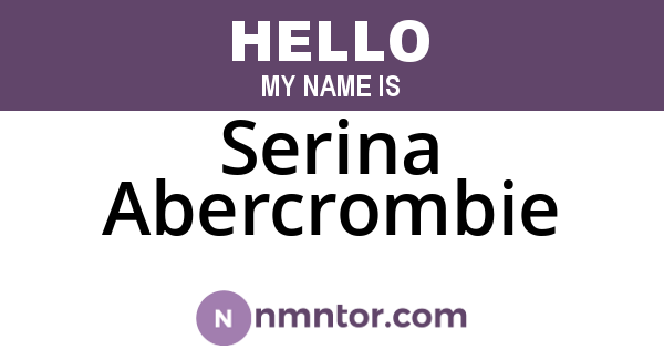 Serina Abercrombie