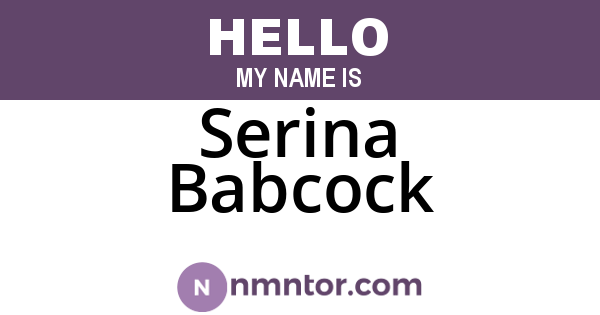 Serina Babcock