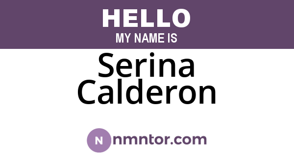 Serina Calderon