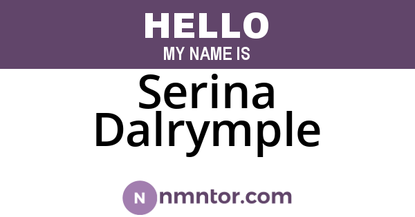 Serina Dalrymple