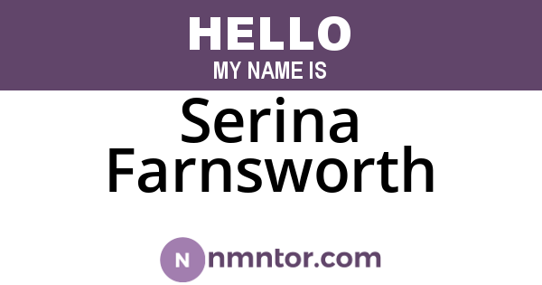 Serina Farnsworth