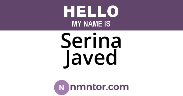 Serina Javed