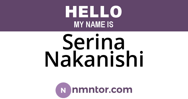 Serina Nakanishi