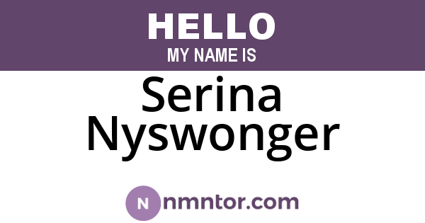 Serina Nyswonger