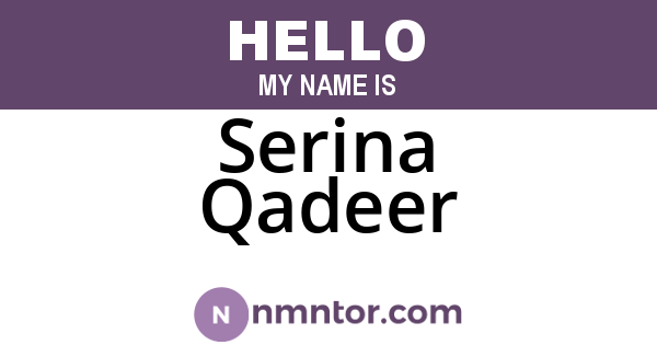 Serina Qadeer
