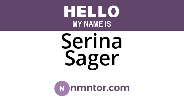 Serina Sager