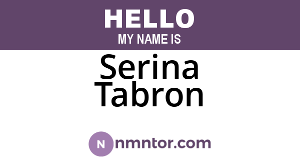 Serina Tabron