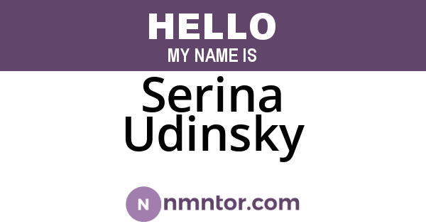 Serina Udinsky